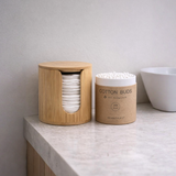 Bambuskrukke med 20 stk. genanvendelige rondeller i bambus