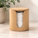 Bambuskrukke med 20 stk. genanvendelige rondeller i bambus