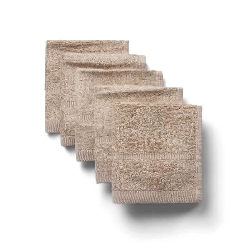 Bambus vaskeklude - 25x25 cm - 5 stk.