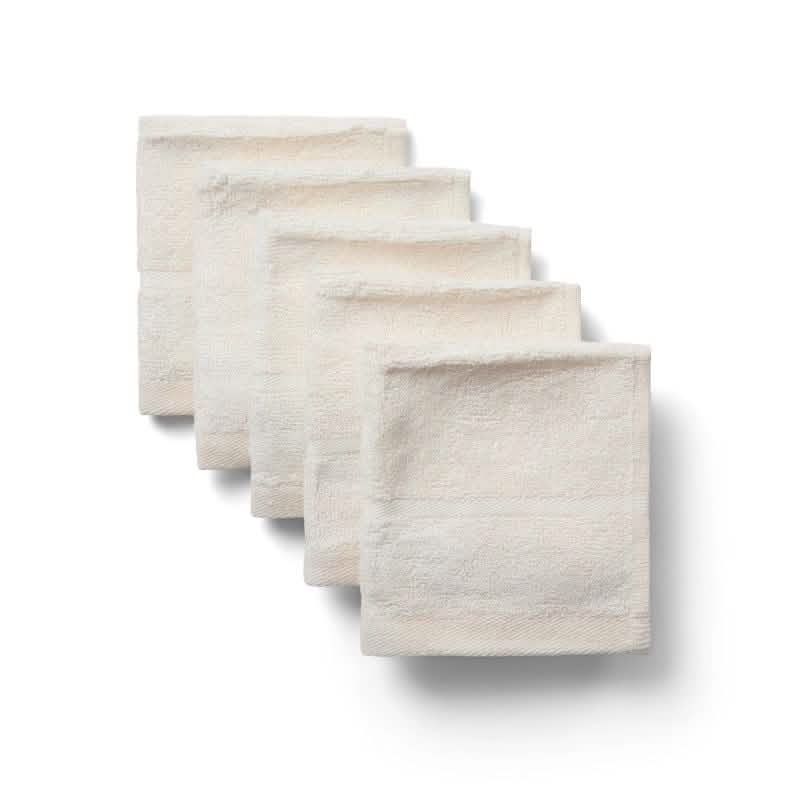 Bambus vaskeklude - 25x25 cm - 5 stk.