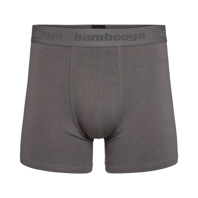 Mix & Match - Bambus Herreunderbukser i kort model, grå farve.