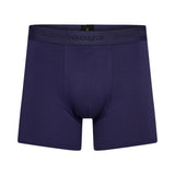 Bambus herreunderbukser blå kort model med Bambooya logo