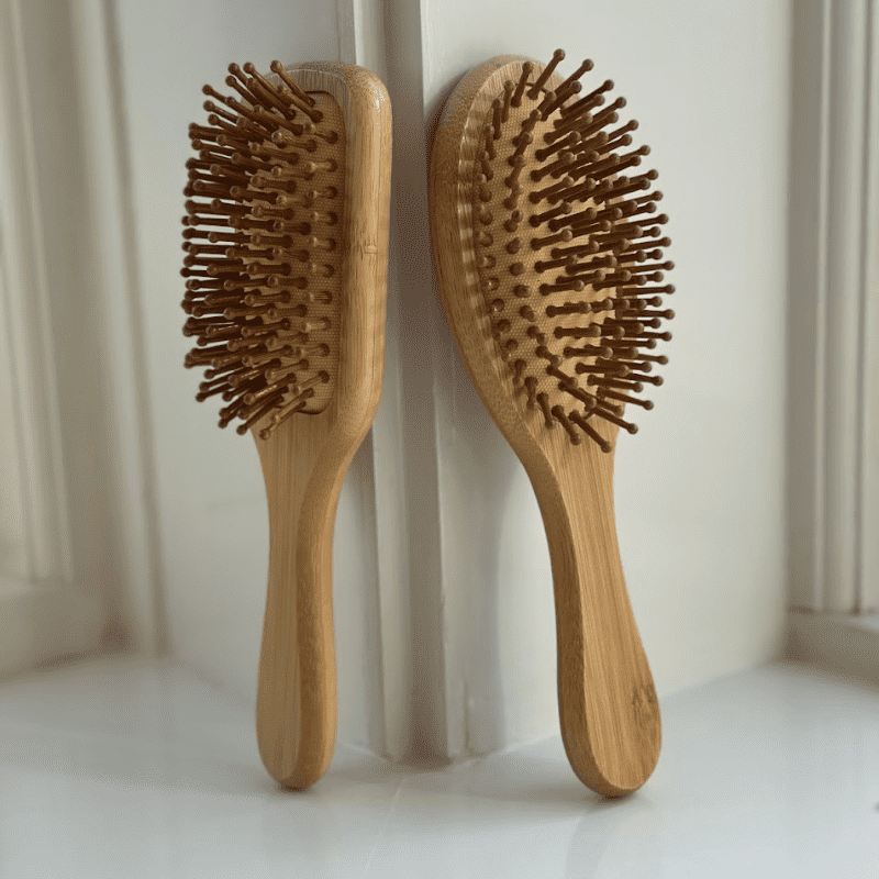 Bambus hårbørste - Ovalt hoved - 20 x 6,5 cm