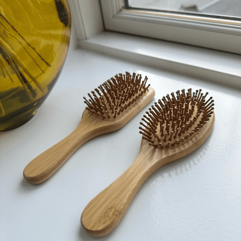 Bambus hårbørste - Ovalt hoved - 20 x 6,5 cm