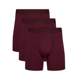 Bambus Herre underbukser - 3-pak - Ekstra længde - Bordeaux
