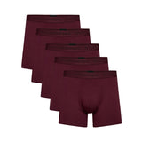 Bambus Herre underbukser - 5-pak - Bordeaux