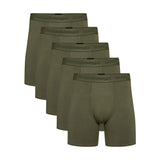 Bambus Herre underbukser - 5-pak - Ekstra længde - Navy Green