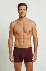 Bambus Herre underbukser - 3-pak - Bordeaux