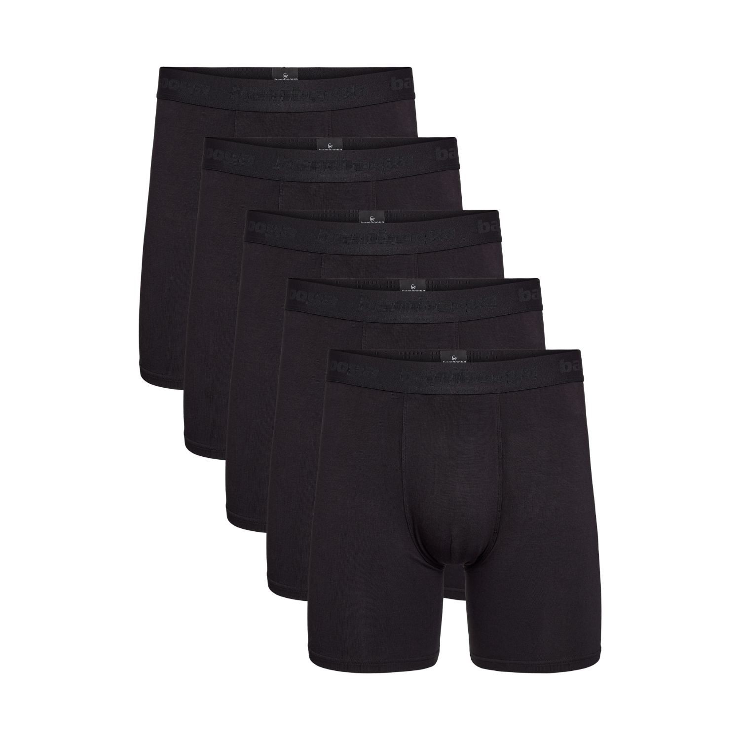 Bambus Herre underbukser - 5-pak - Ekstra længde - Sort