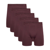 Bambus Herre underbukser - 5-pak - Ekstra længde - Bordeaux