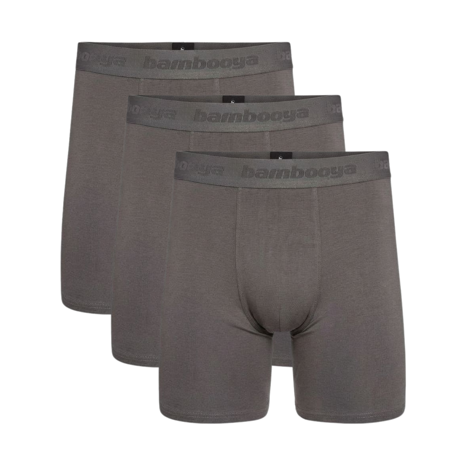 Bambus Herre underbukser - 3-pak - Ekstra længde - Gun Metal